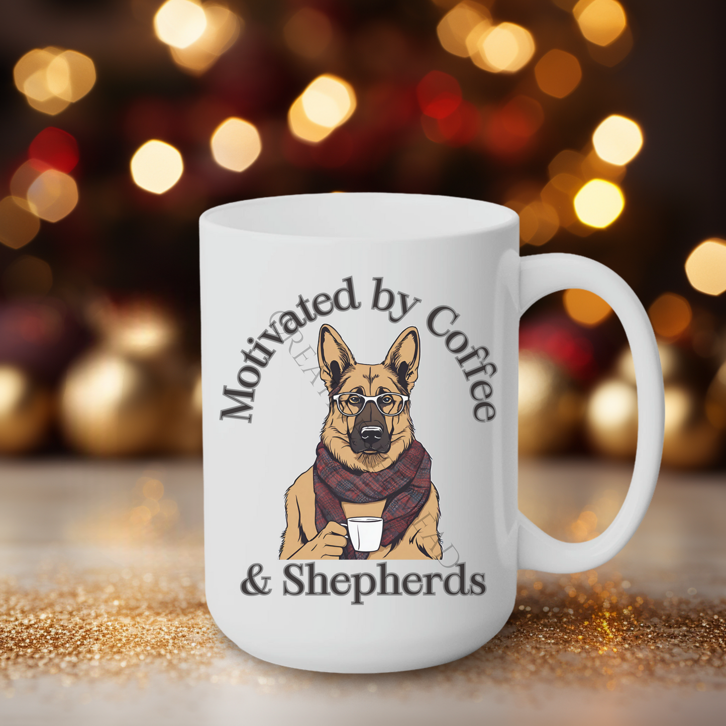 Motivated by Coffee & Shepherds 15oz Mug