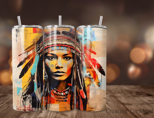 Native American Indian Woman 20oz Tumbler