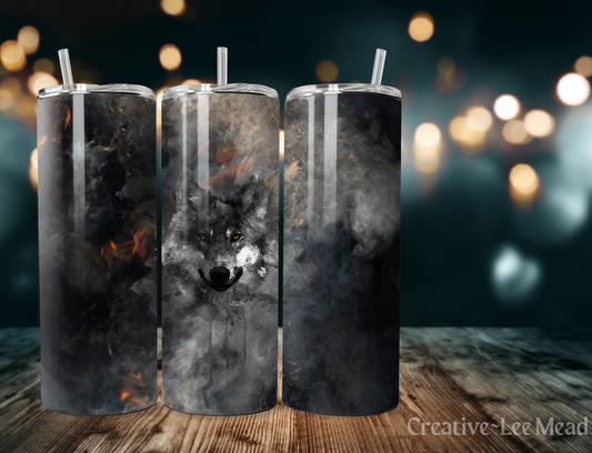 Watercolor Wolf 20oz Tumbler