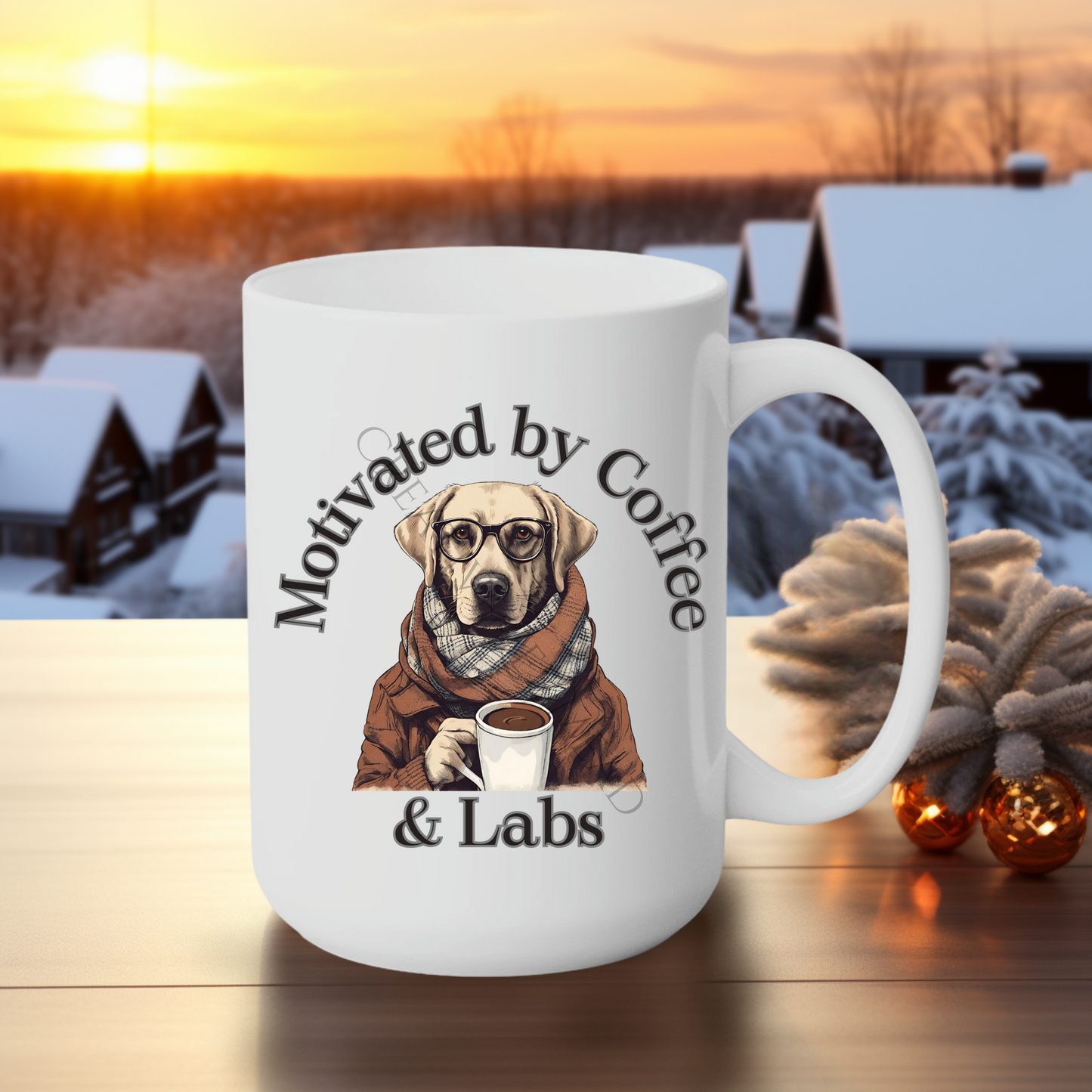 Motivated by Coffee & Labs 15oz Mug