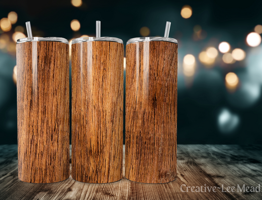 Faux Wood 20oz Tumbler