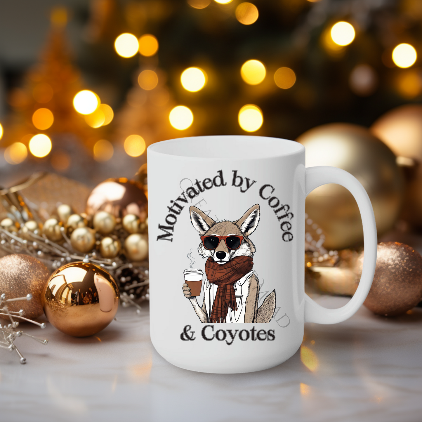 Motivated by Coffee & Coyotes 15oz Mug