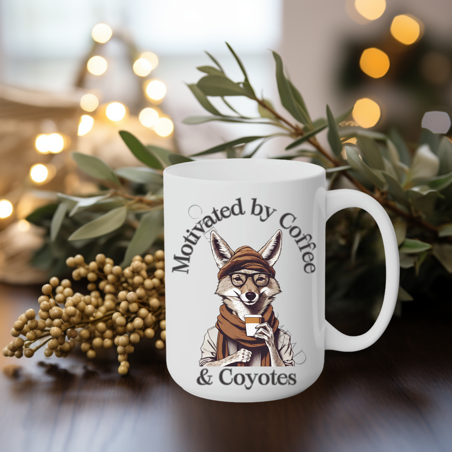 Motivated by Coffee & Coyotes 15oz Mug