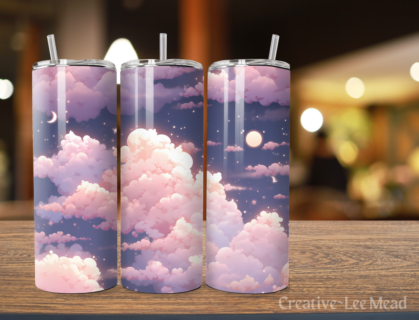 Clouds, Moon & Stars Celestial 20oz Tumbler