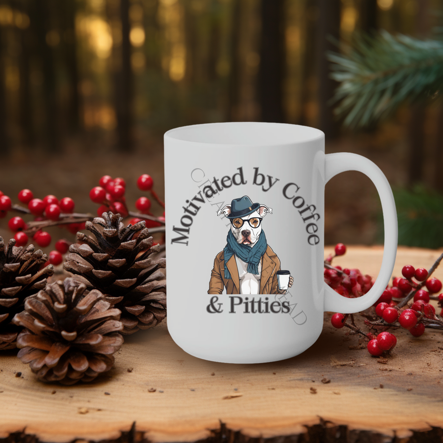 Motivated by Coffee & Pitties 15oz Mug