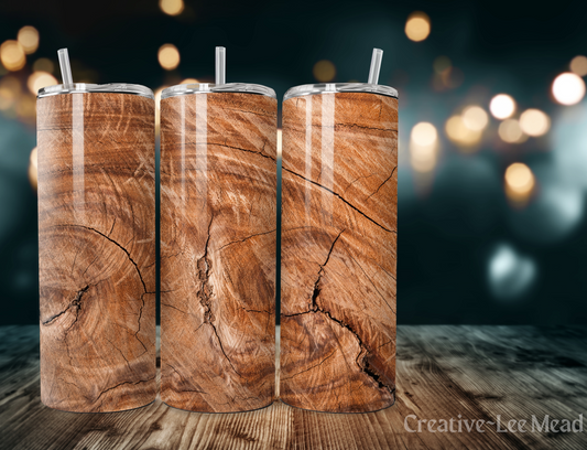 Faux Wood 20oz Tumbler