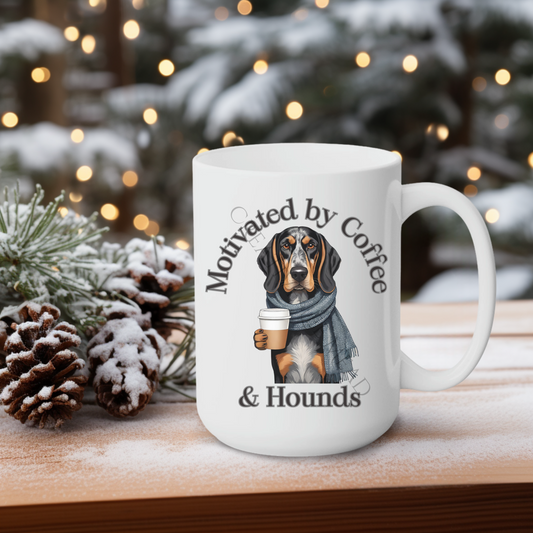 Motivated by Coffee & Hounds 15oz Mug