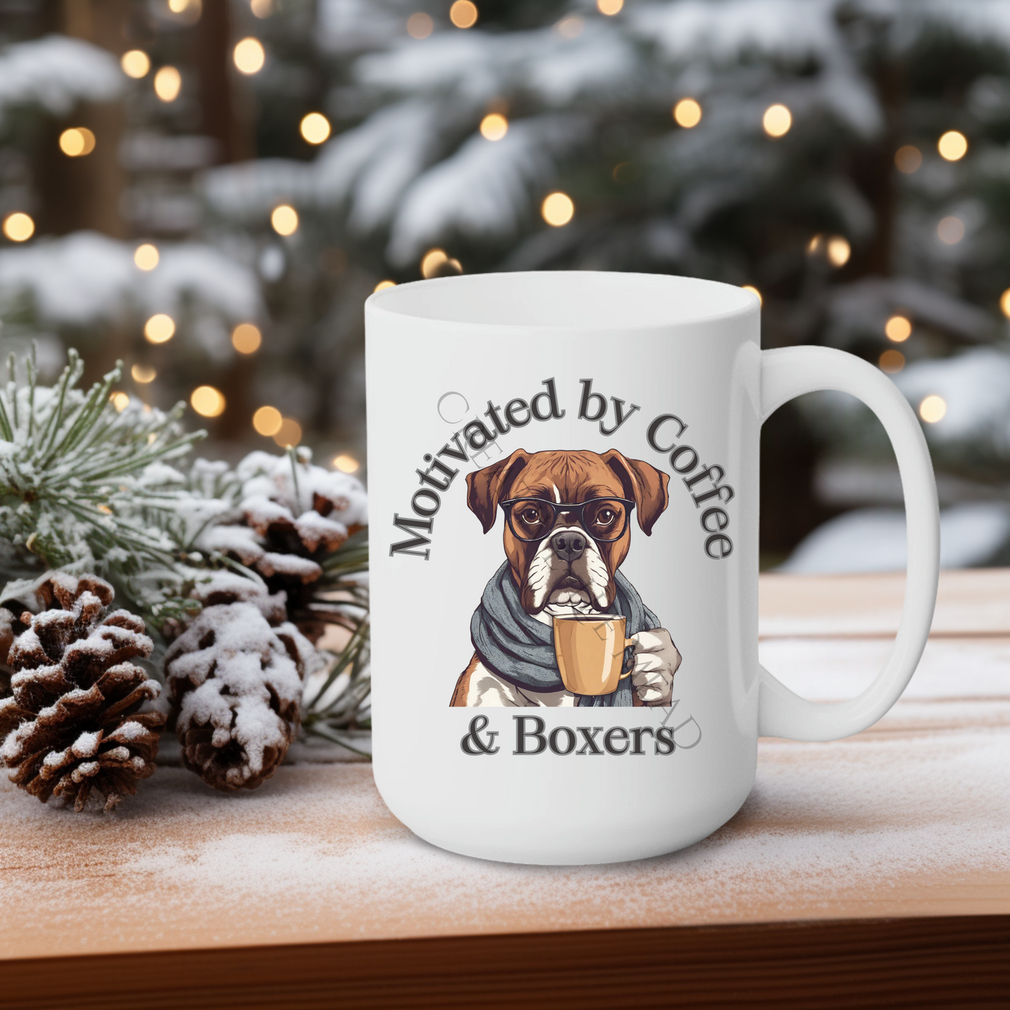 Motivated by Coffee & Boxers 15oz Mug