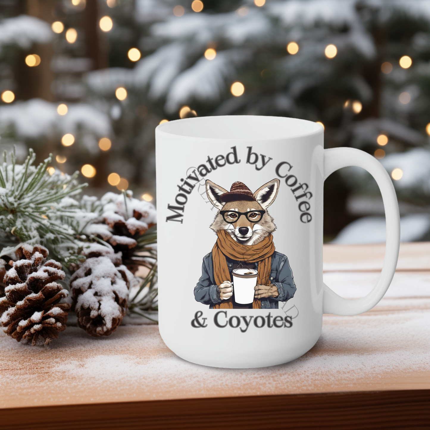 Motivated by Coffee & Coyotes 15oz Mug