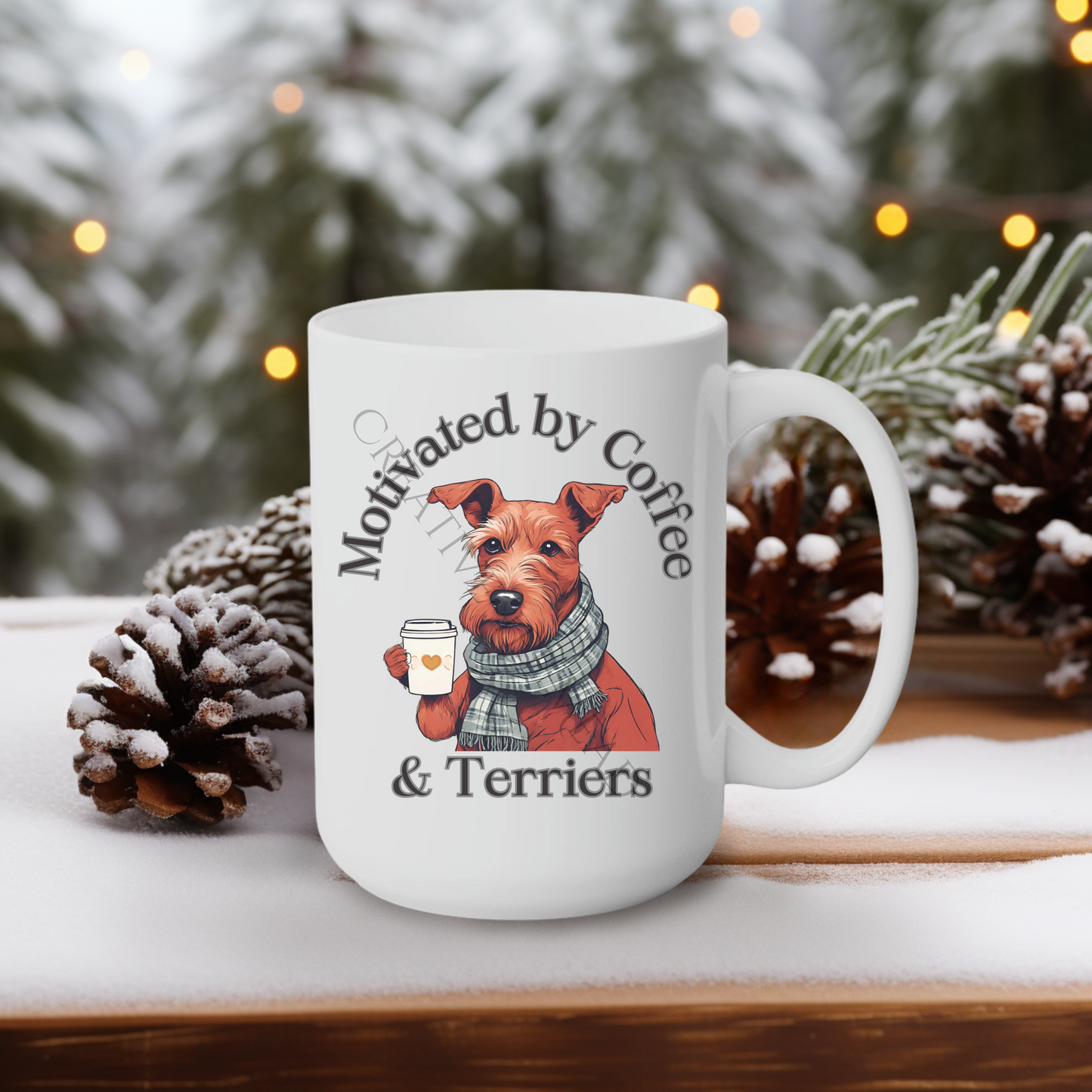 Motivated by Coffee & Terriers 15oz Mug