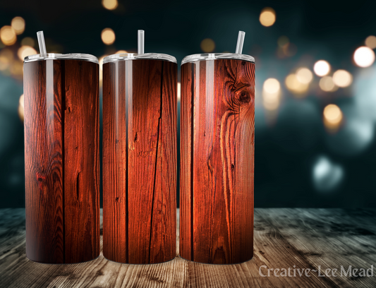 Faux Red Wood 20oz Tumbler