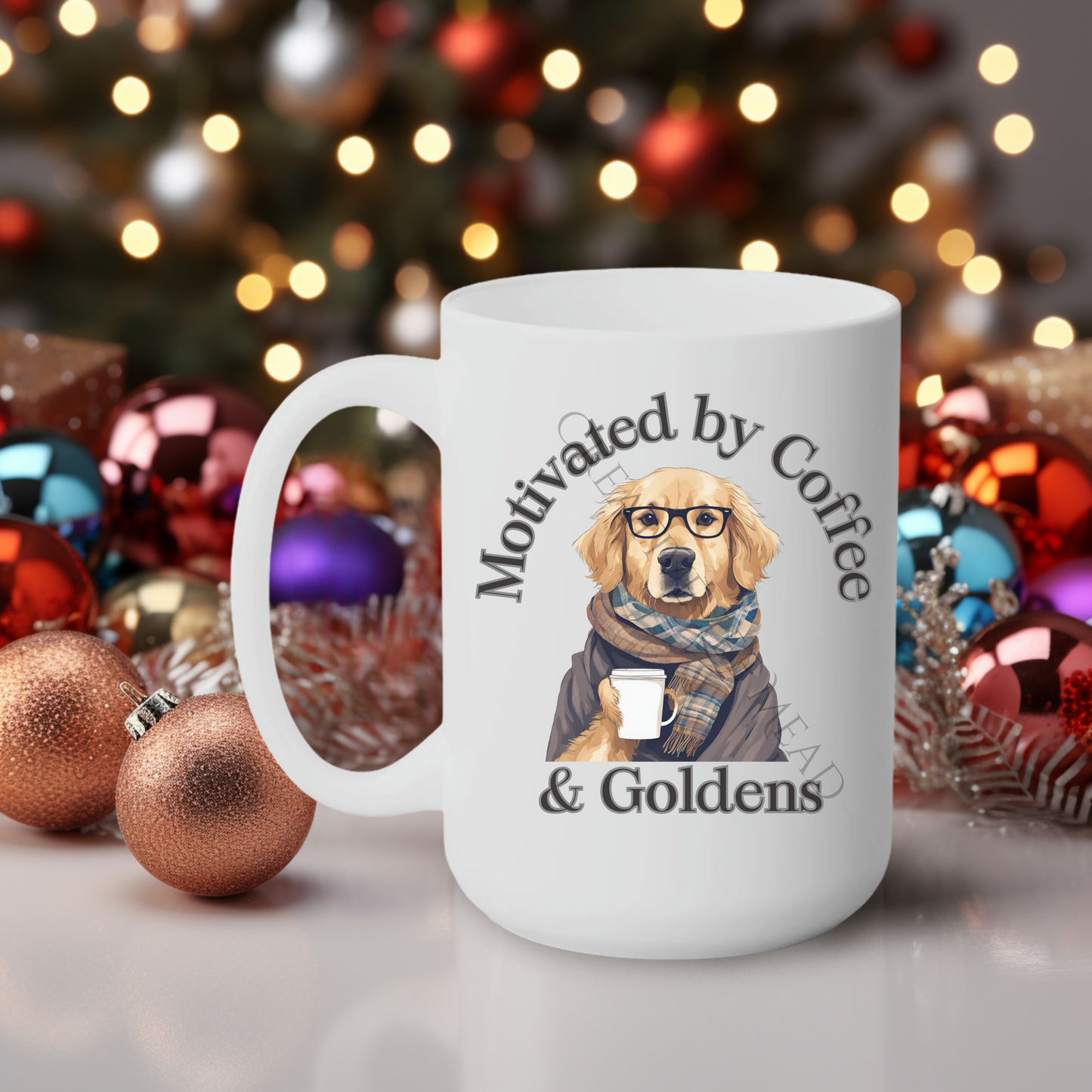 Motivated by Coffee & Goldens 15oz Mug