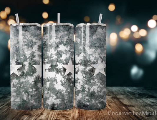 Stars & Textured Canvas 20oz Tumbler