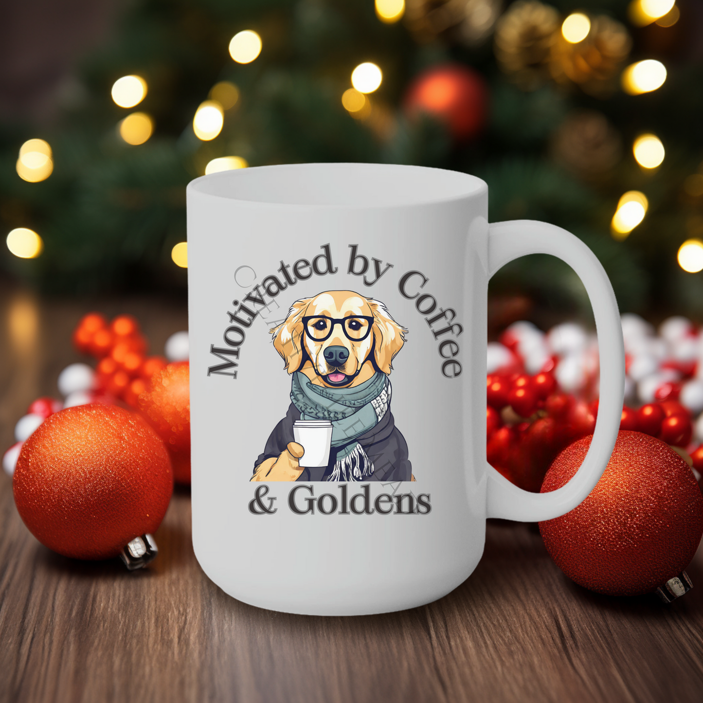 Motivated by Coffee & Goldens 15oz Mug