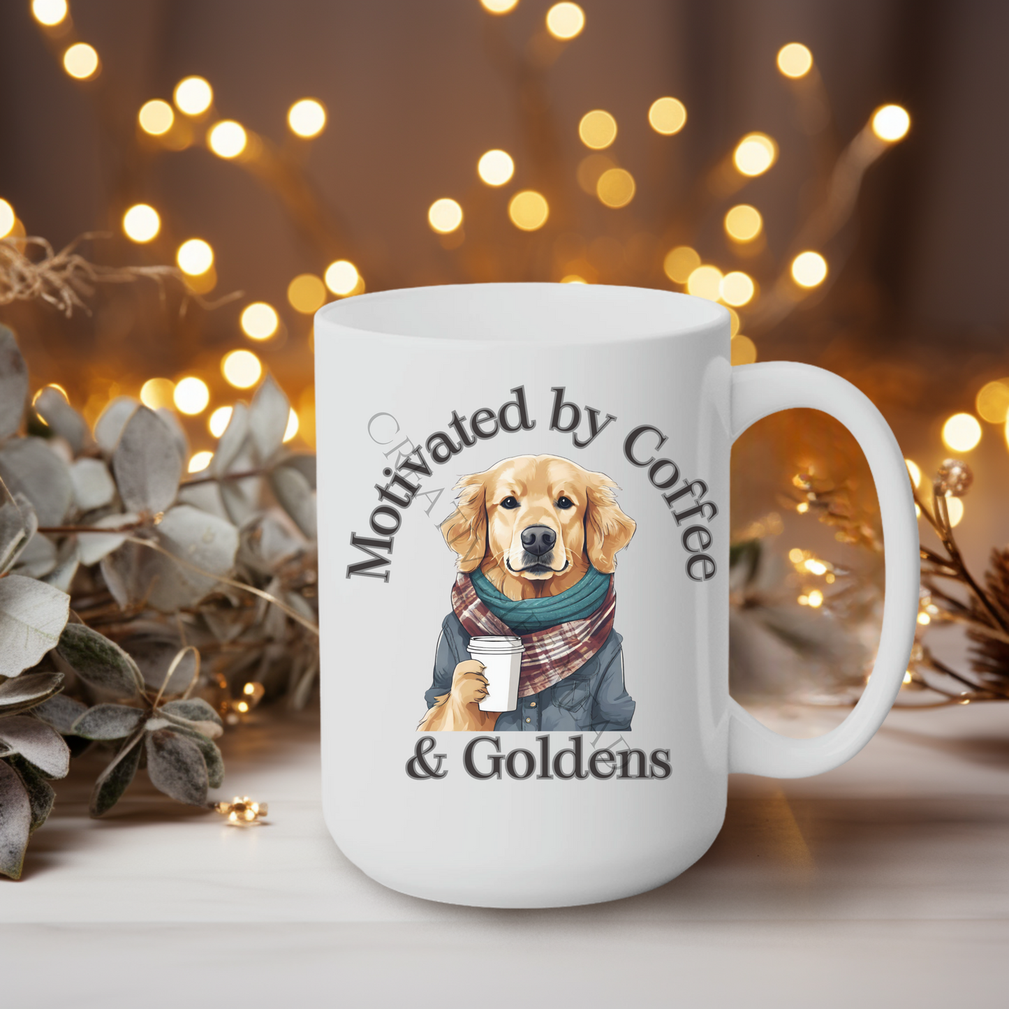 Motivated by Coffee & Goldens 15oz Mug